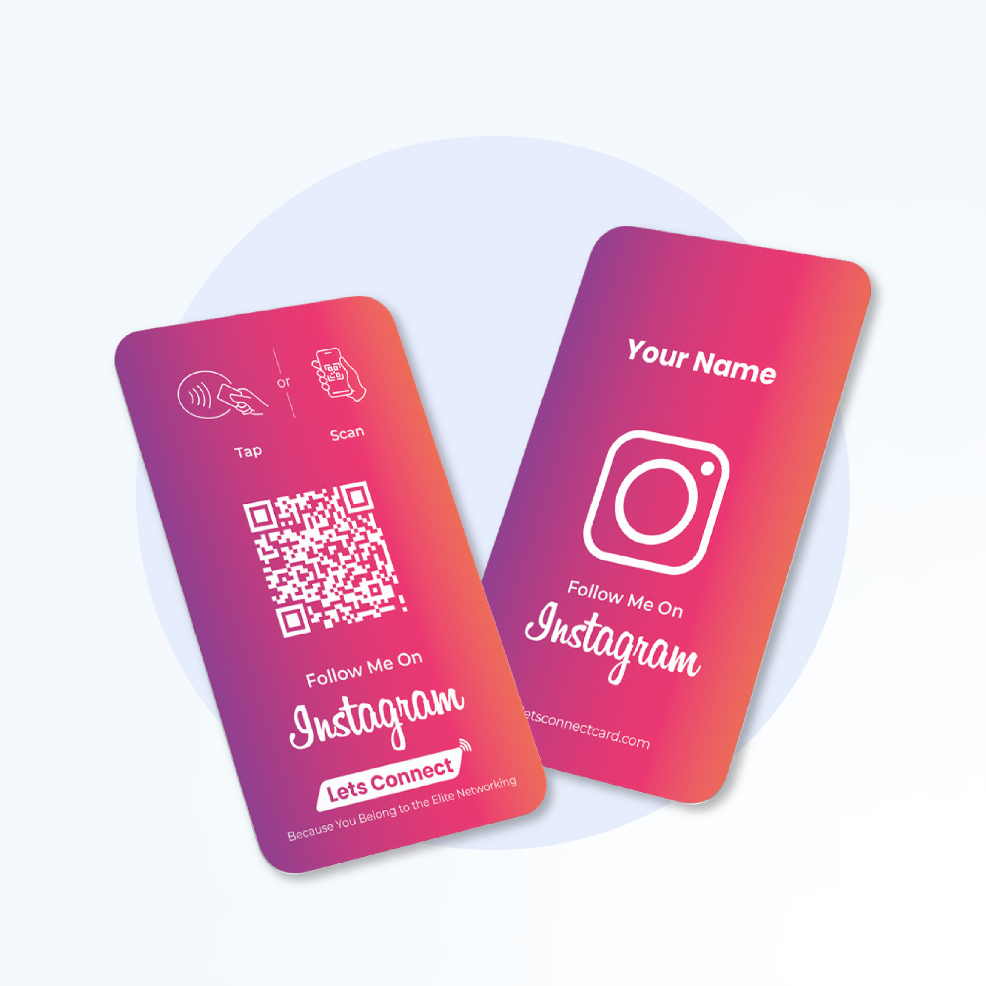 Instagram Business Card with NFC & QR Code — Instagram NFC business card with name and QR code